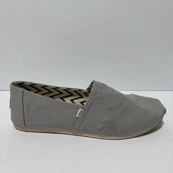 Toms Women’s Alpargata Grey Slip-On Shoes, Size 11 Wide - Picture 1 of 7